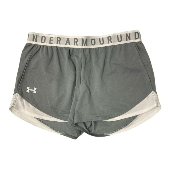 Under Armour Women's Play Up 3.0 3 Inch Short pair of 2 gray & black size xsmall - Picture 10 of 10